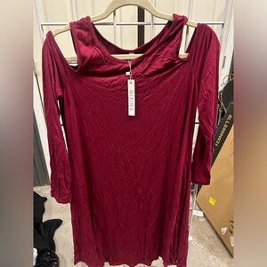 Women's Burgundy Mini Dress